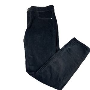 Anthropologie Pilcro and the Letterpress Serif Velvet Skinny Pant Women 29 Black